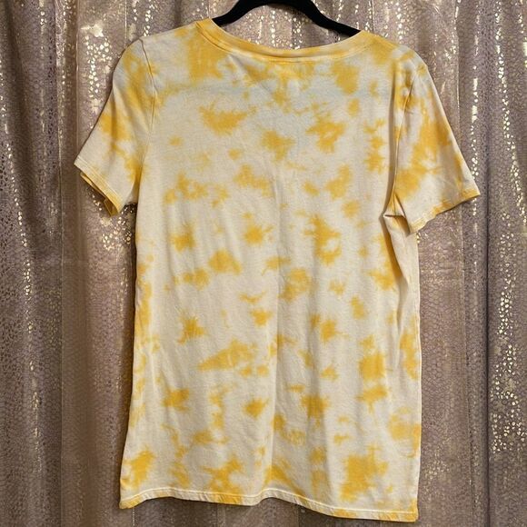 PINK Victoria’s Secret yellow tie-dye t-shirt size M - Picture 4 of 4